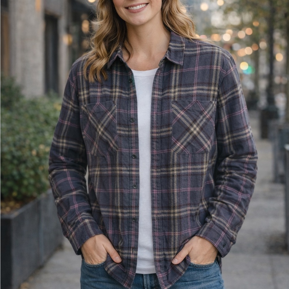 Eddie Bauer Plaid Button-Up Shirt